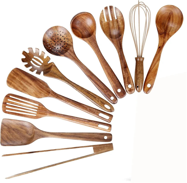 Chef Smith™ Teak Wooden Utensil Set - 50% OFF SALE