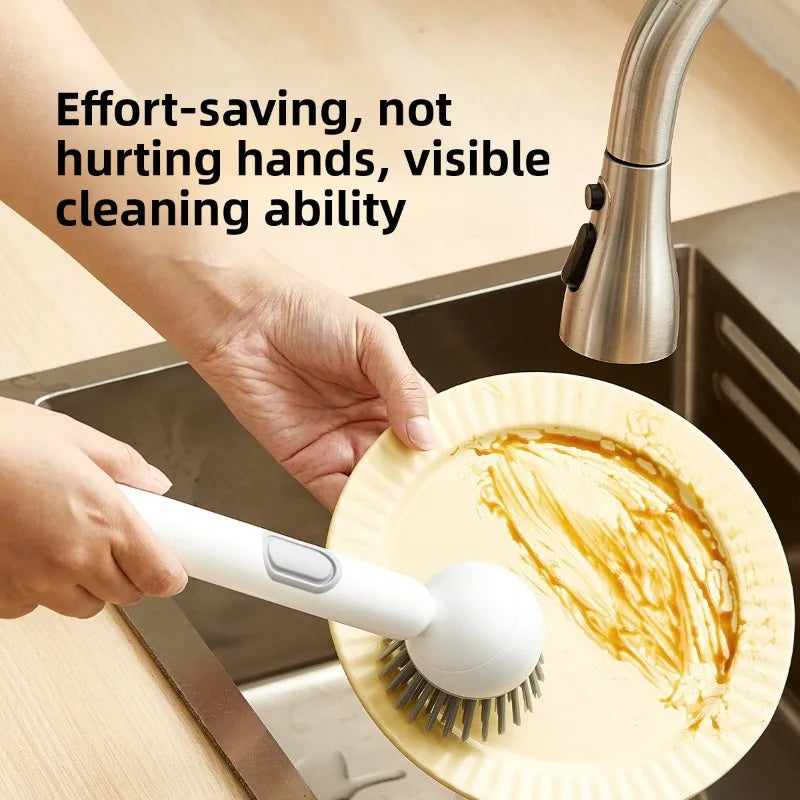 Adjustable Dish Brush with Built-In Soap Dispenser