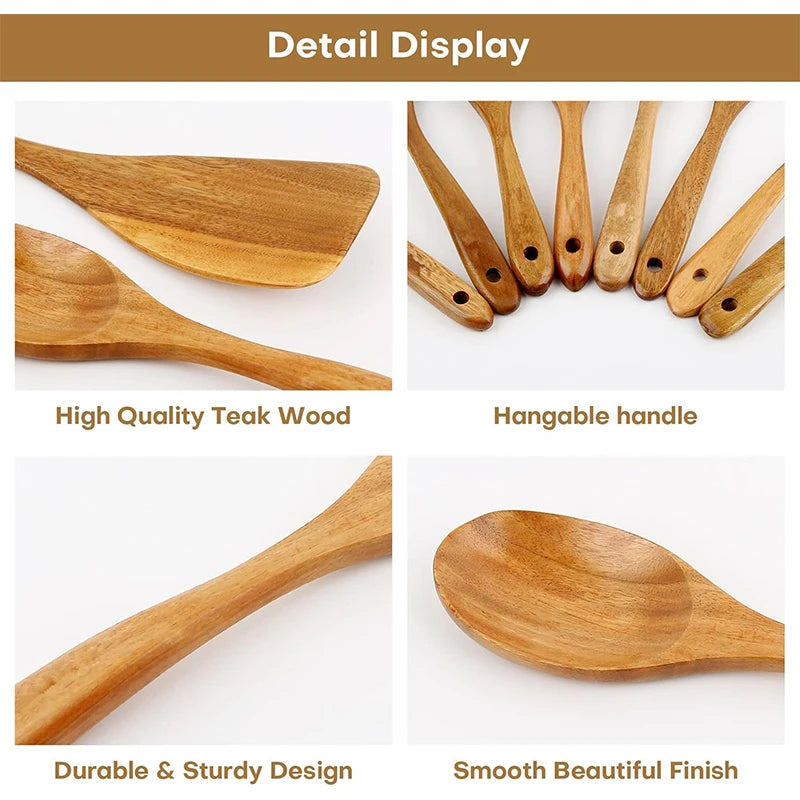 Chef Smith™ Teak Wooden Utensil Set - 50% OFF SALE
