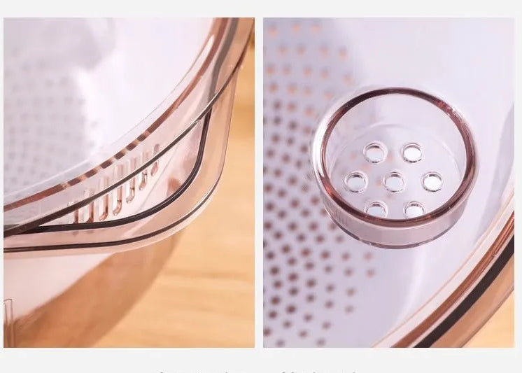 Creative 2-in-1 Draining Basket with Pour Spout