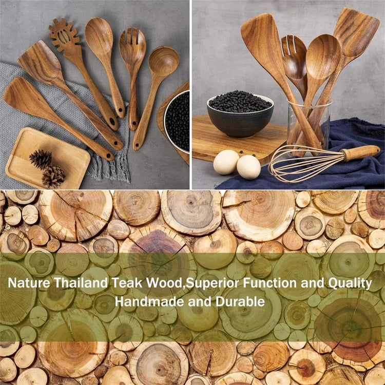Chef Smith™ Teak Wooden Utensil Set - 50% OFF SALE