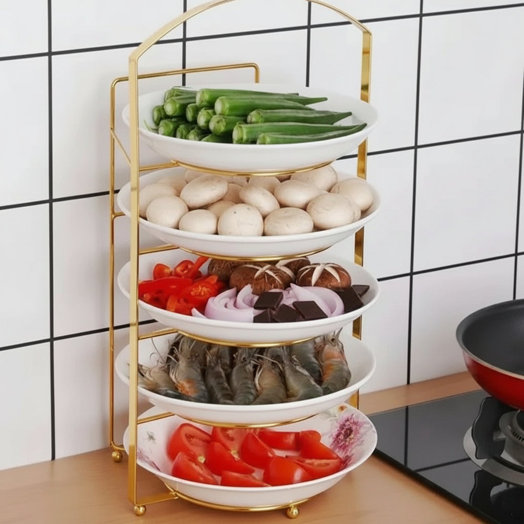 Kitchen Prep Master: No-Punch Portable Storage Rack