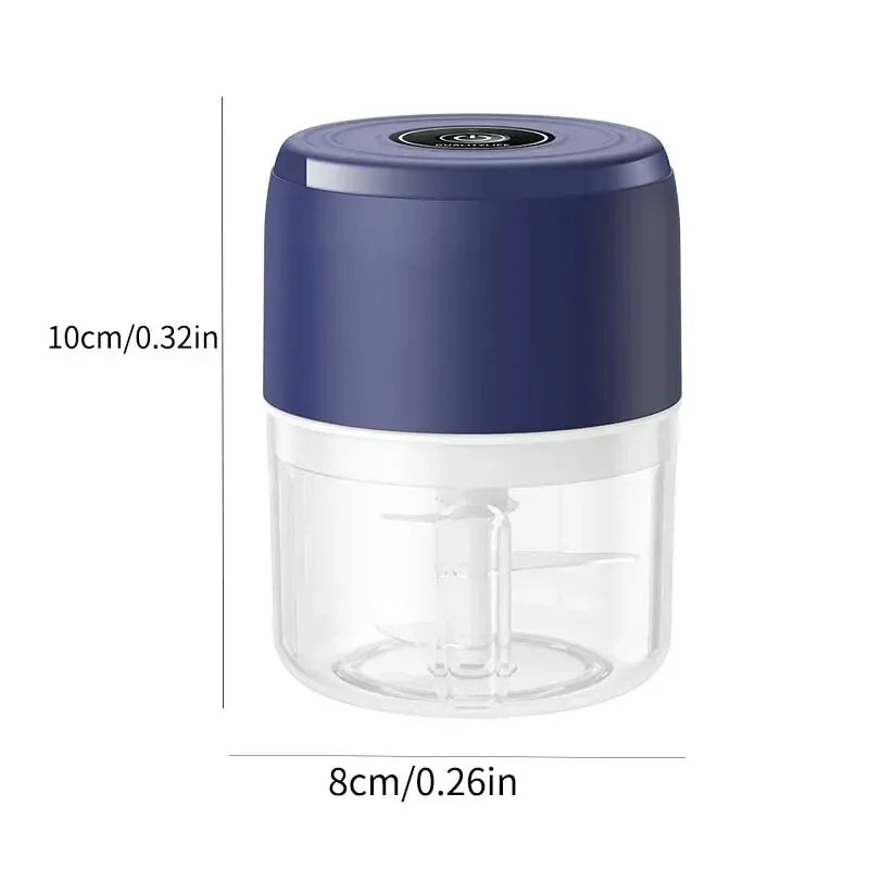 Electric Mini Garlic Chopper – USB Rechargeable Food Processor for Garlic, Ginger, Meat & Vegetables
