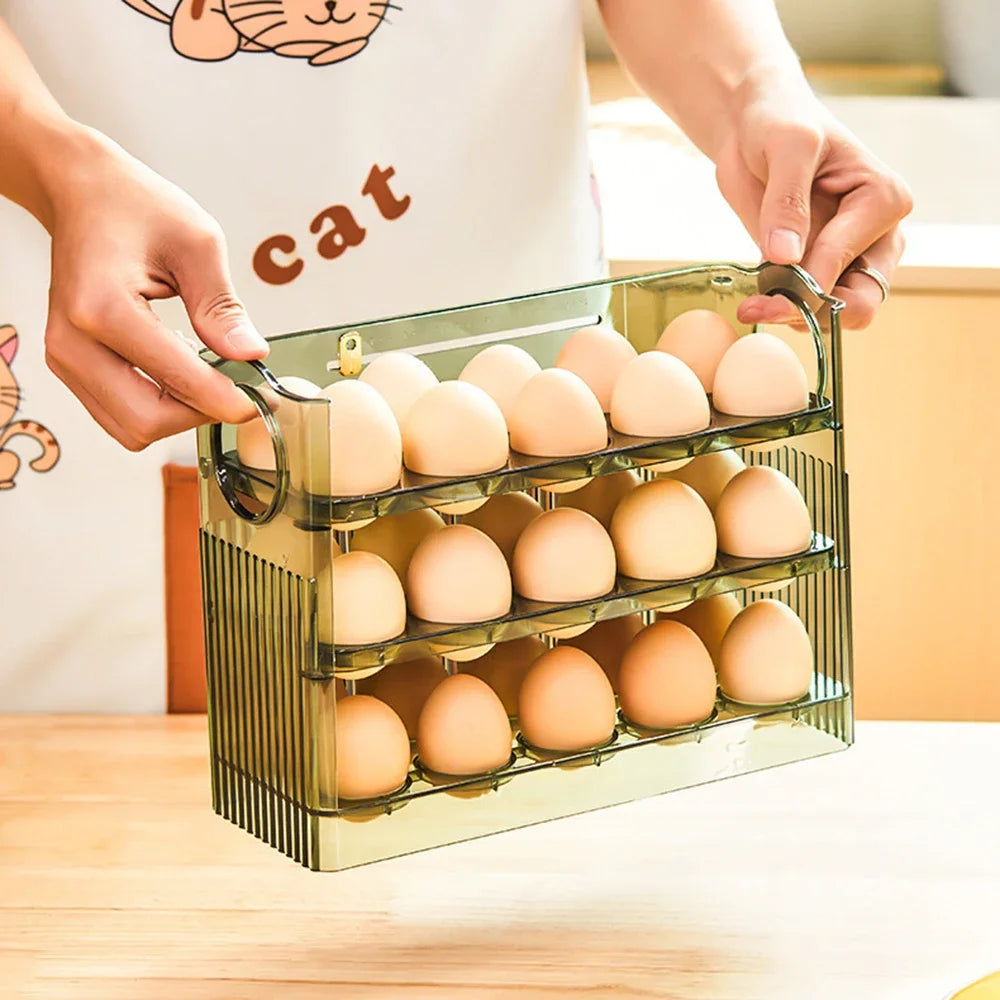 Hot Sell Kitchen Organizer — 3-Tier Rotating Egg Storage Box