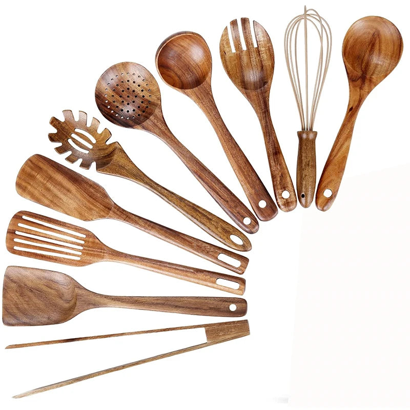 Chef Smith™ Teak Wooden Utensil Set - 50% OFF SALE