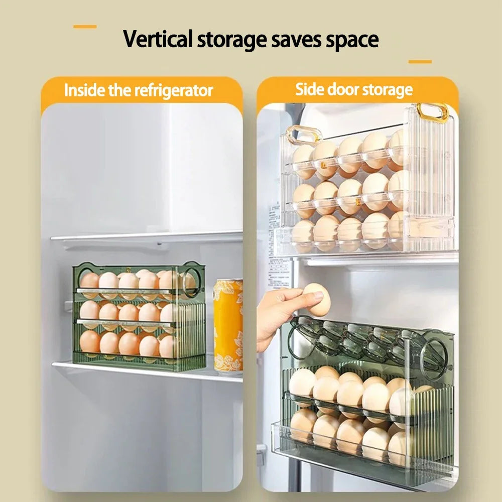 Hot Sell Kitchen Organizer — 3-Tier Rotating Egg Storage Box