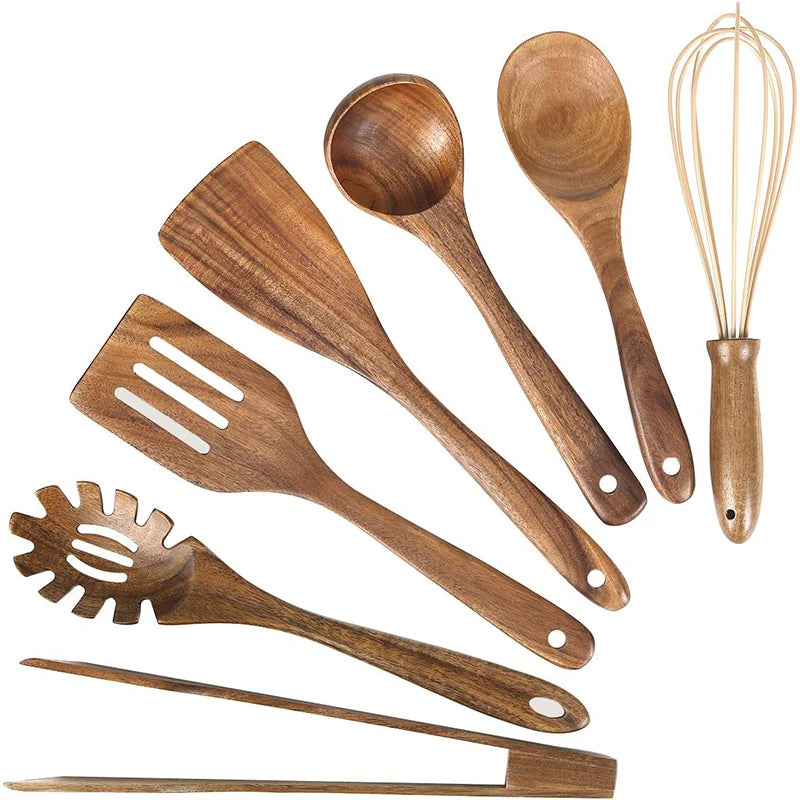 Chef Smith™ Teak Wooden Utensil Set - 50% OFF SALE