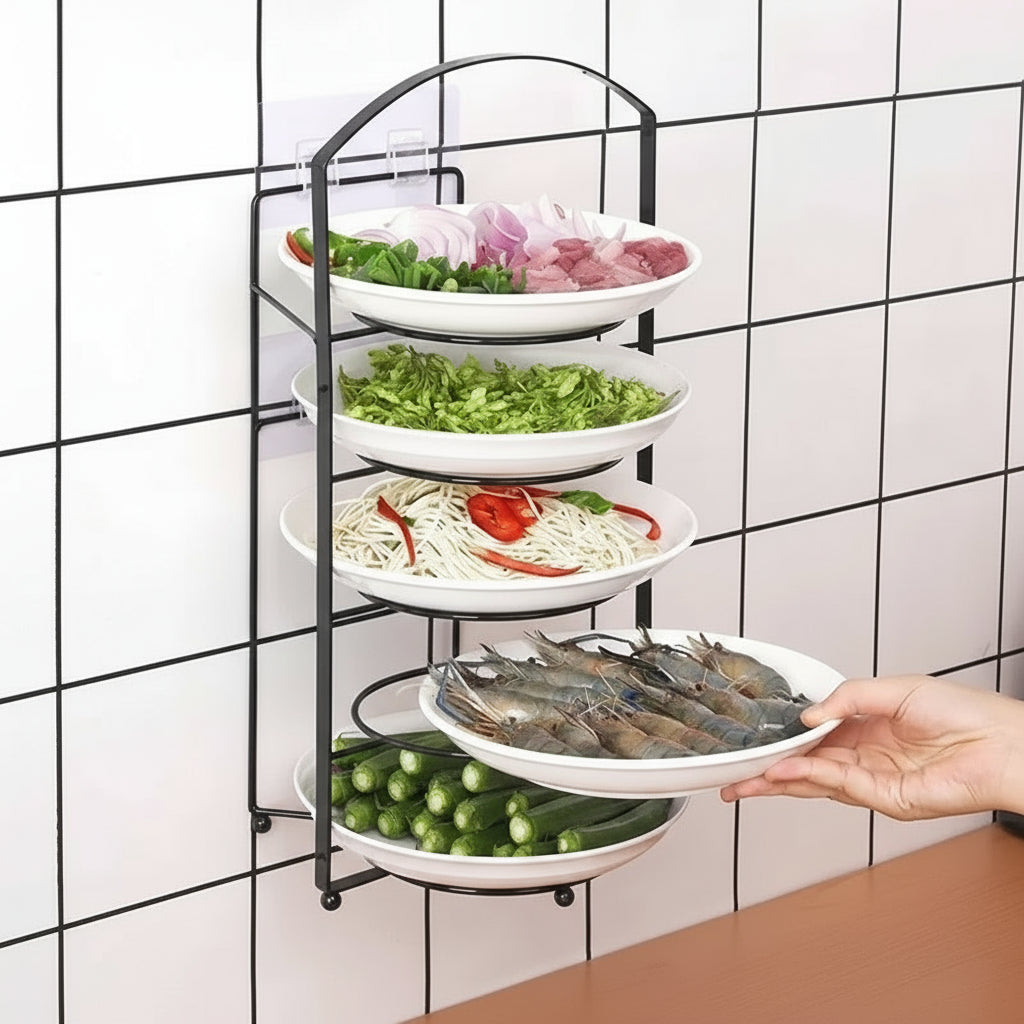 Kitchen Prep Master: No-Punch Portable Storage Rack