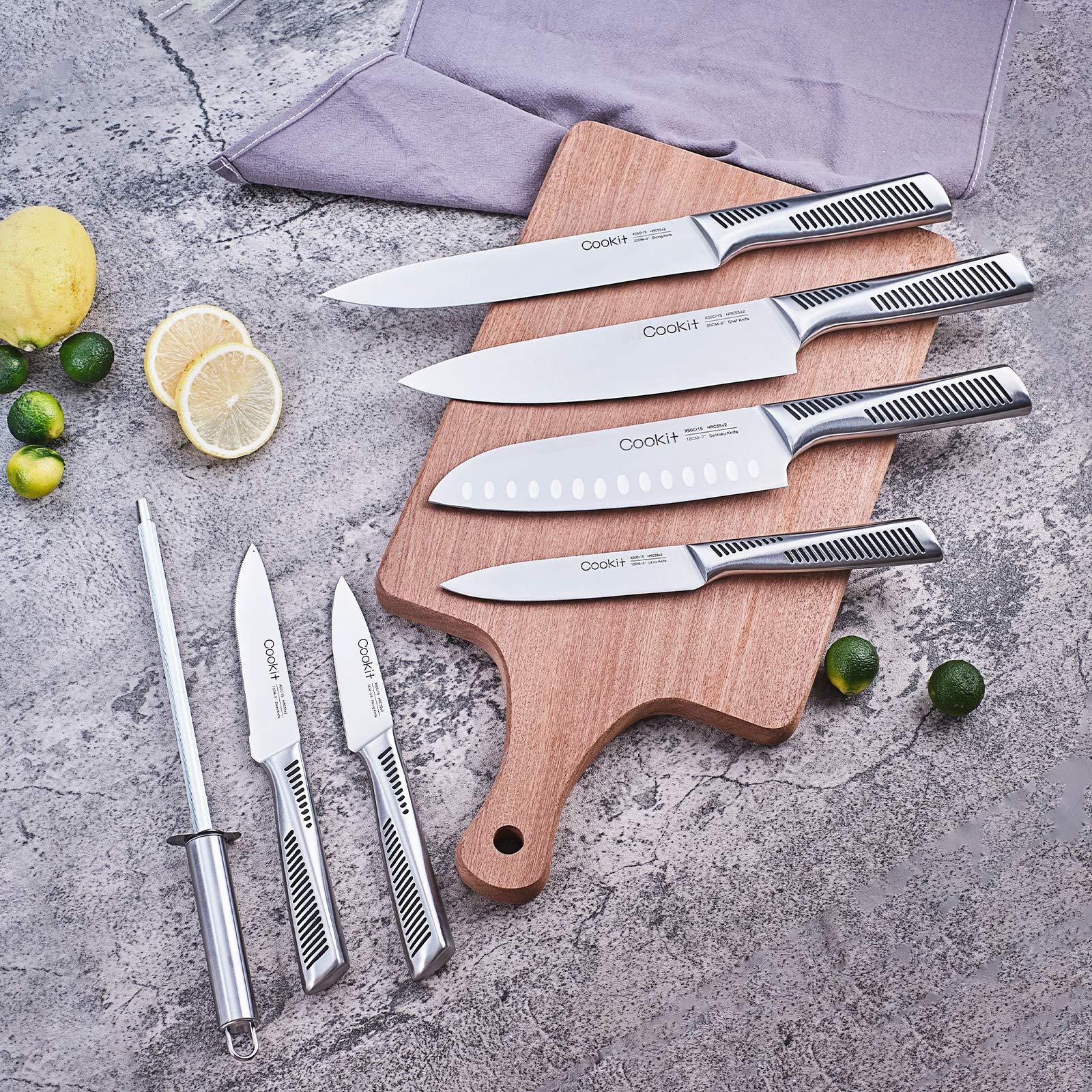 Kitchen Knife Set, 15-Piece Knife Block Set