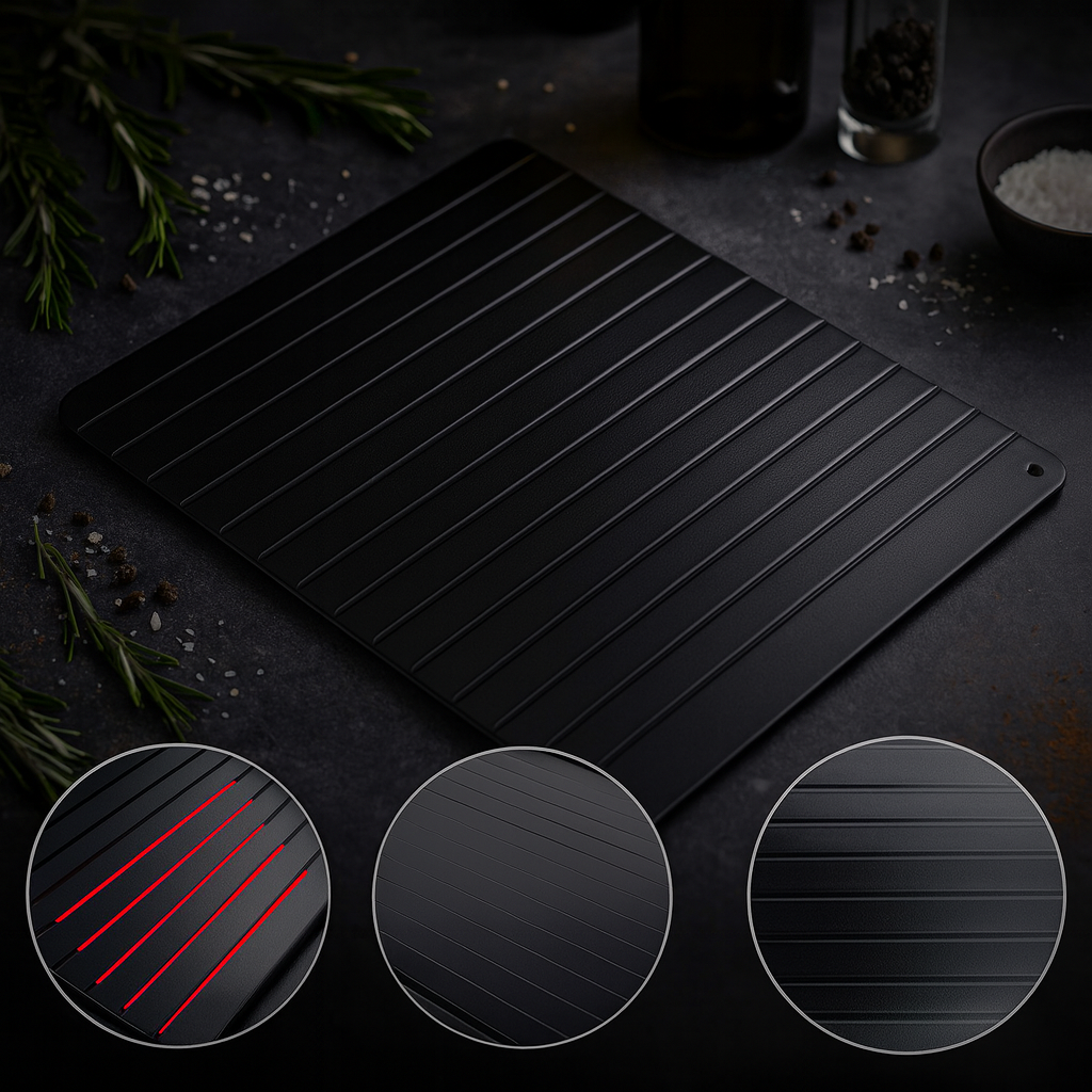 Fast Defrosting Tray – Rapid Thawing Board for Meat, Fish Lamp; Frozen Food