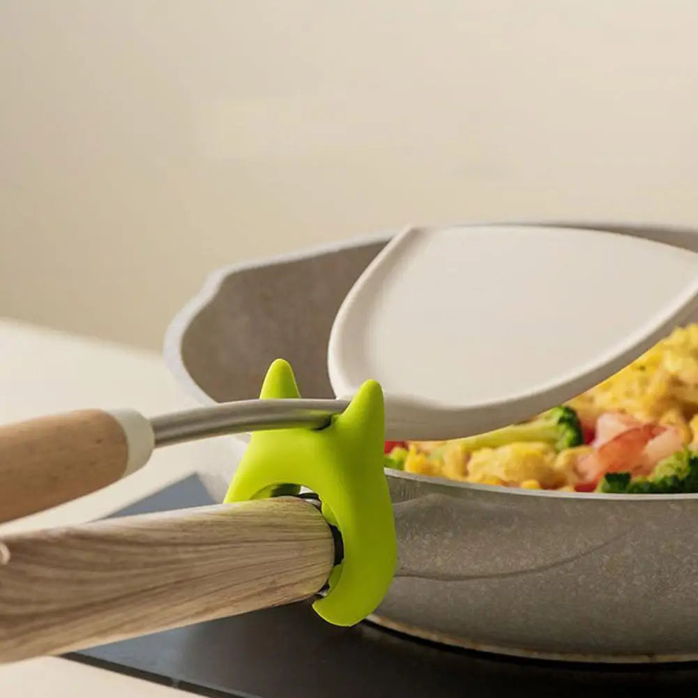 Portable Silicone Anti-Overflow Pot Lid & Clip-On Spoon Holder