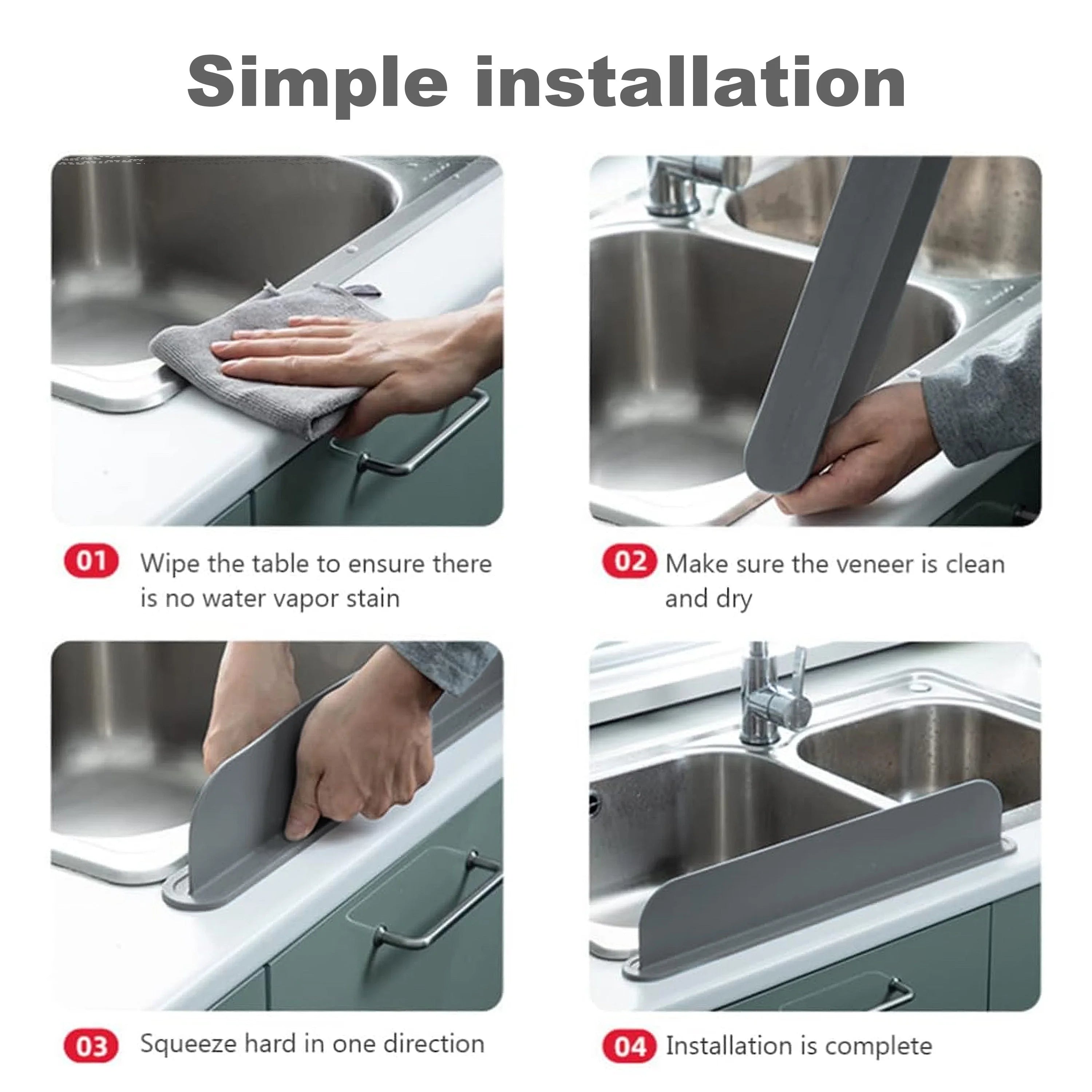 Soft Silicone Sink Splash Guard - Keep Your Countertops Clean and Dry