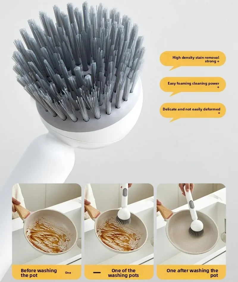 Adjustable Dish Brush with Built-In Soap Dispenser