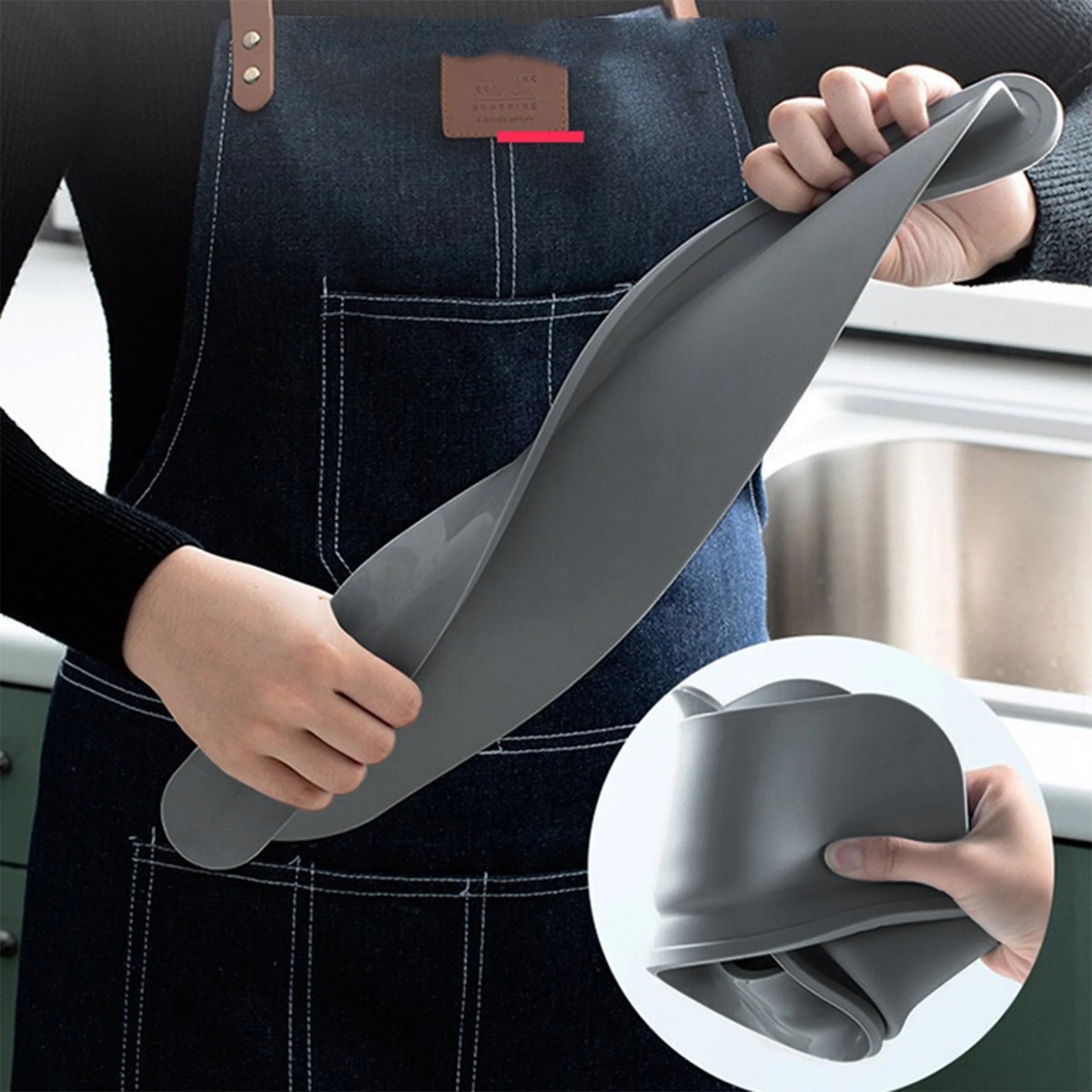 Soft Silicone Sink Splash Guard - Keep Your Countertops Clean and Dry