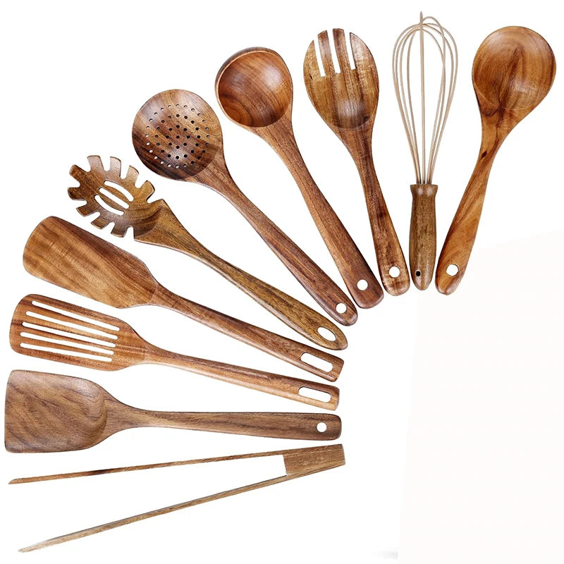 Chef Smith™ Teak Wooden Utensil Set - 50% OFF SALE