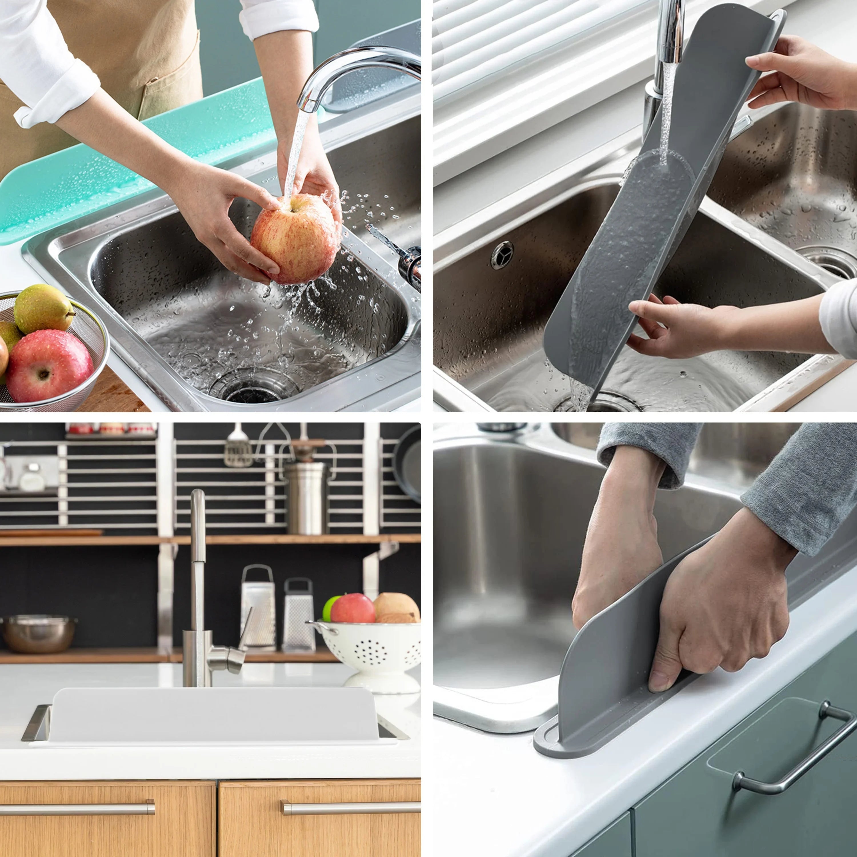 Soft Silicone Sink Splash Guard - Keep Your Countertops Clean and Dry