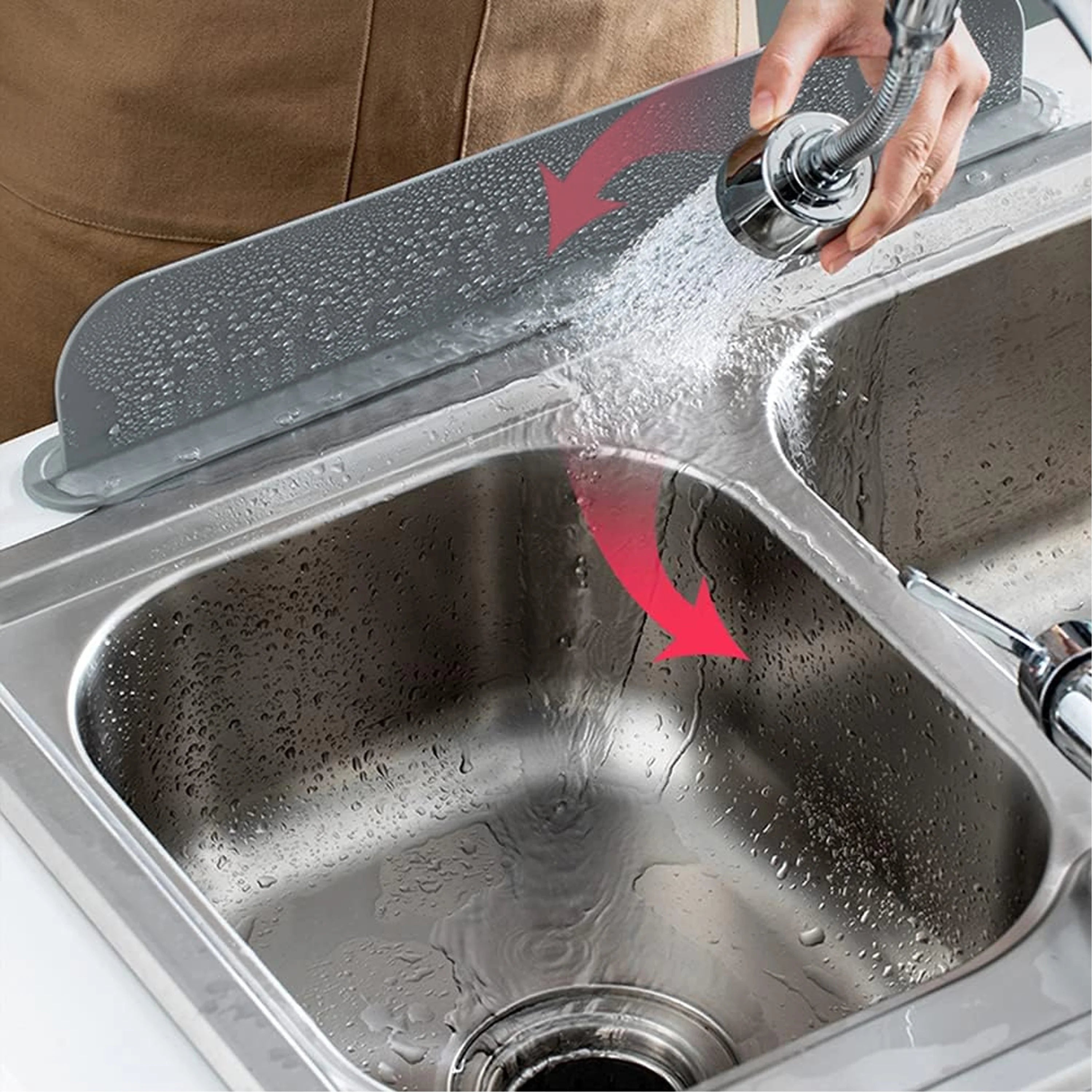 Soft Silicone Sink Splash Guard - Keep Your Countertops Clean and Dry