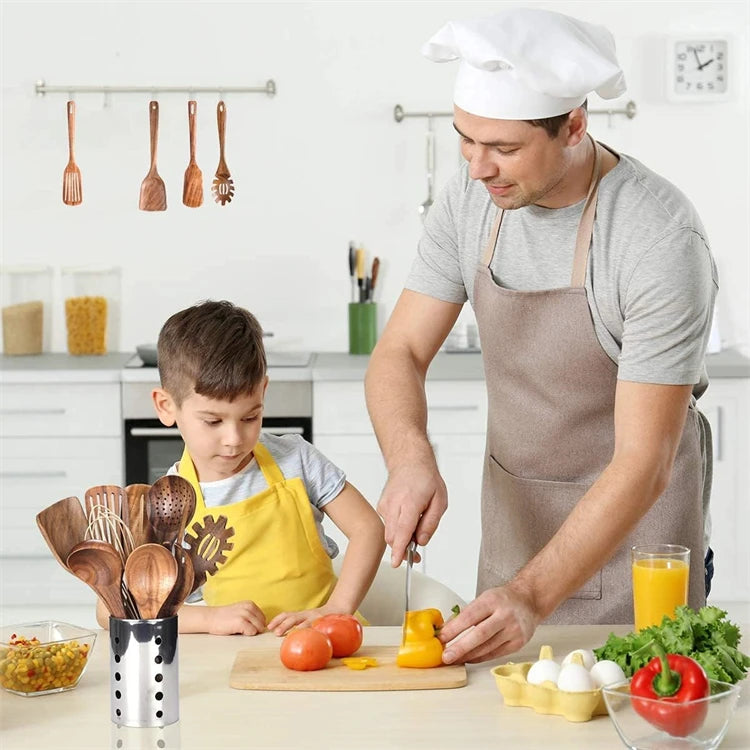 Chef Smith™ Teak Wooden Utensil Set - 50% OFF SALE