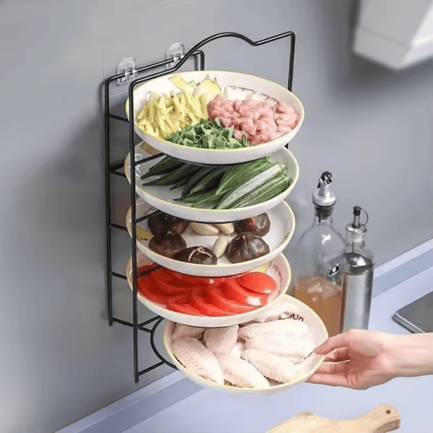 Kitchen Prep Master: No-Punch Portable Storage Rack