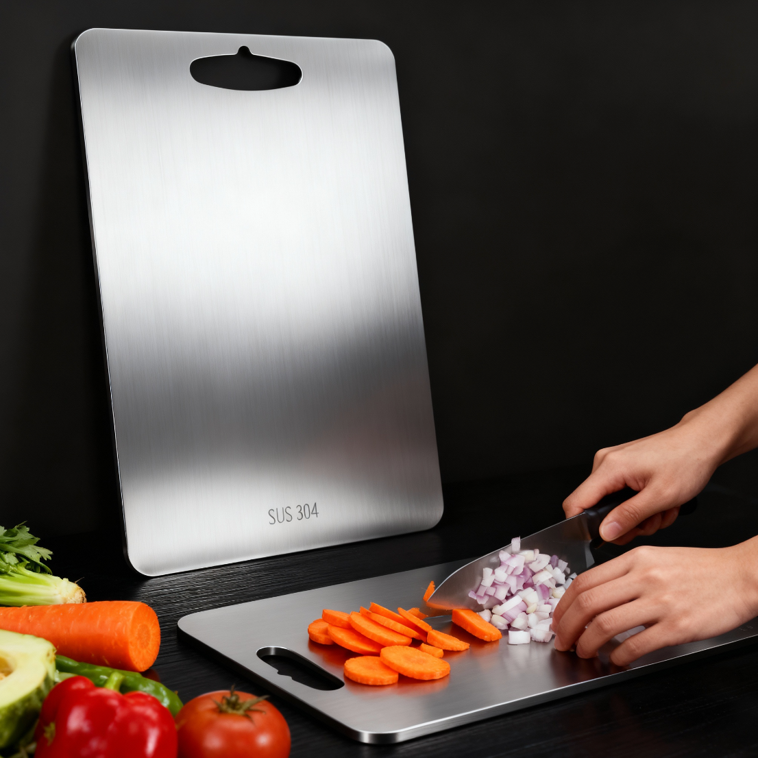 Chef Smith Titanium Cutting Board – Hygienic, Knife-Friendly & Built to Last